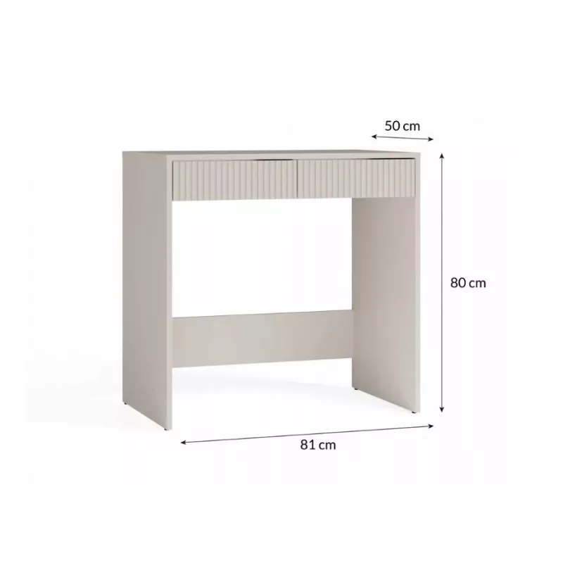 Bureaublad e shop MARINA 2S slank KASZMIR — compact bureau met 2 laden, smal profiel