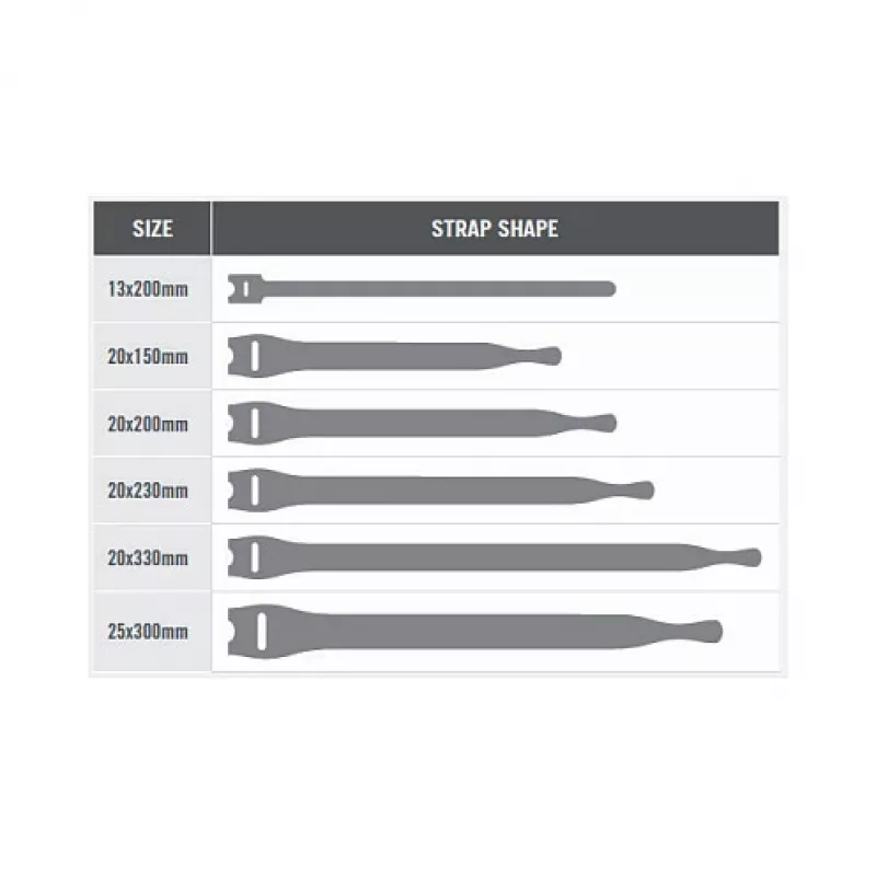 Herbruikbare kabelbinder Velcro ONE-WRAP 200×20 mm polypropyleen (PP), groen — 25 st.