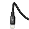 Baseus Rapid 3-in-1 USB-kabel 1,5 m USB A USB C/Micro USB A/Lightning zwart
