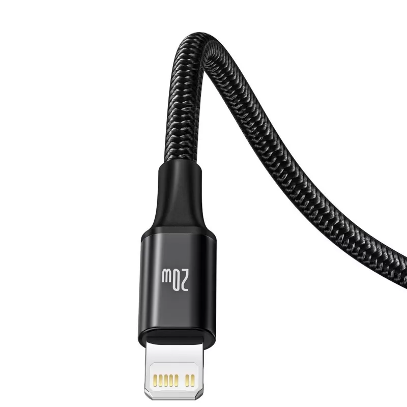 Baseus Rapid 3-in-1 USB-kabel 1,5 m USB A USB C/Micro USB A/Lightning zwart