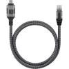 Techly ICOC U3C-RJ45-010 USB-C naar Gigabit Ethernet adapterkabel, 1 m, zwart/zilver