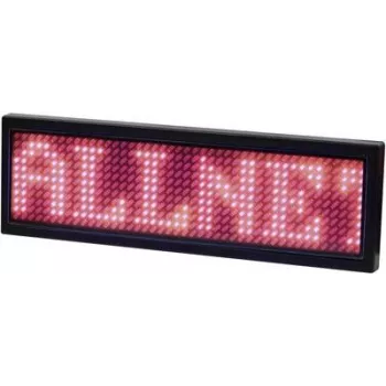ALLNET naamplaatje elektronisch programmeerbaar serieel - kleur rood (ALLNTAGRv2)