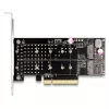 DeLOCK PCI Express x8-kaart naar 2 x interne NVMe M.2 Key M Bifurcation Low Profile