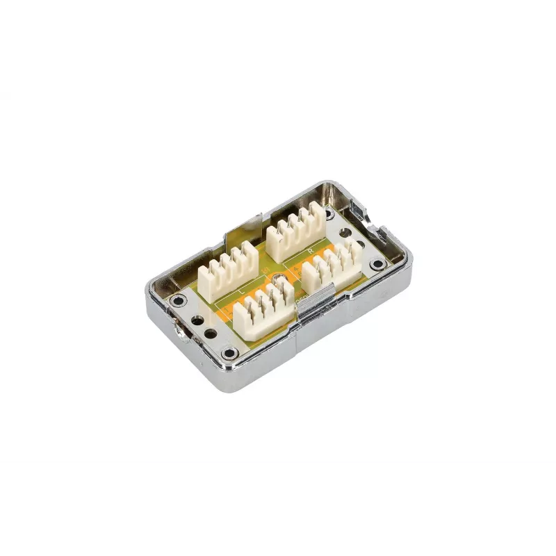 Extralink CAT6 STP aansluitdoos, doorvoerverbinder, zilver