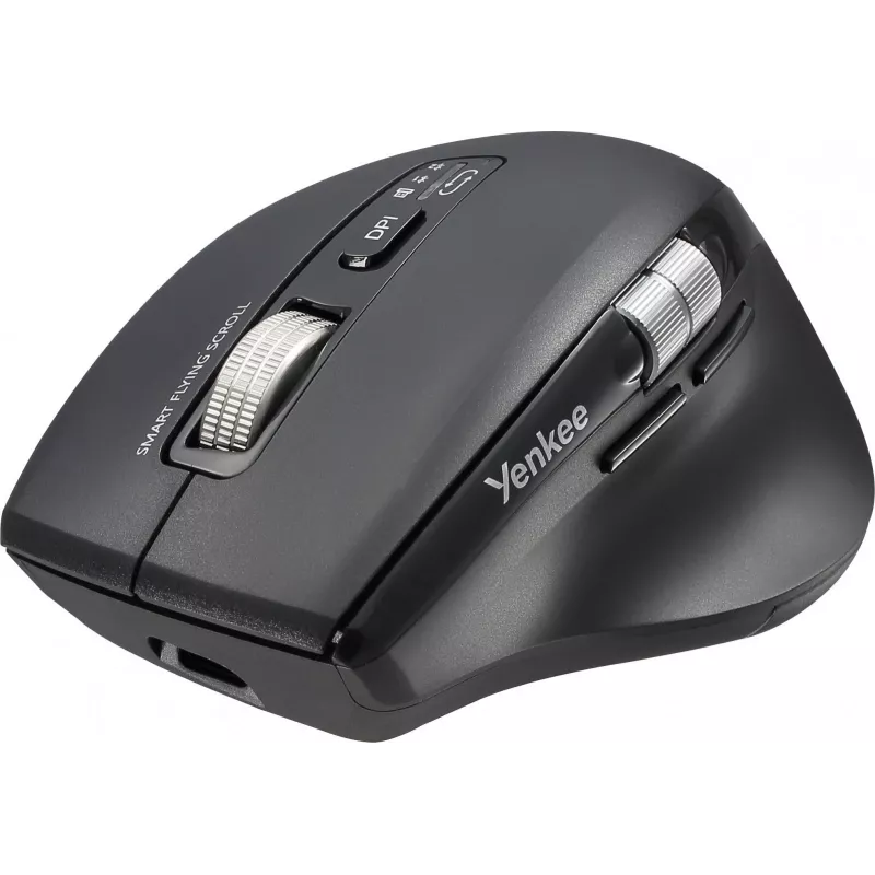 Draadloze muis YENKEE SPIN DUAL 2095BK — compacte optische dual-mode muis, model YMS 2095B SPIN