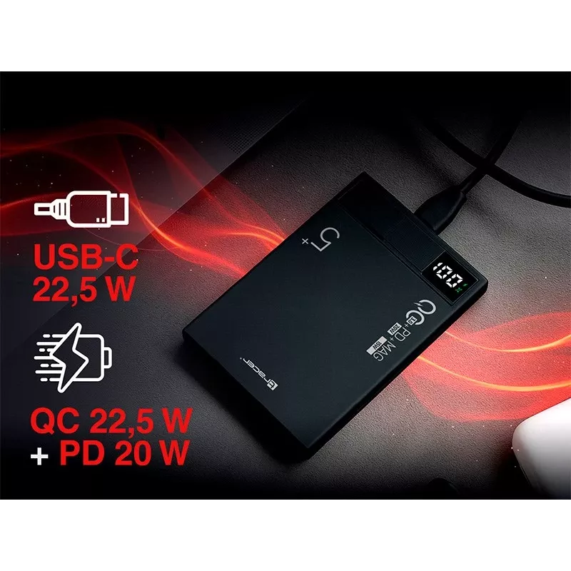 Tracer AirMag1 lithiumpolymeer (LiPo) 5000 mAh draadloos opladen zwart