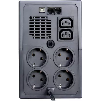 Uninterruptible power supply ORVALDI ID2K0CH line-interactive 2 kVA / 1200 W, 24 V, 9 Ah accu's, LCD, USB, compact zwart