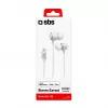 SBS TEINEARLIGHTW - hoofdtelefoon - in-ear - bellen & muziek - wit - knop - buttons