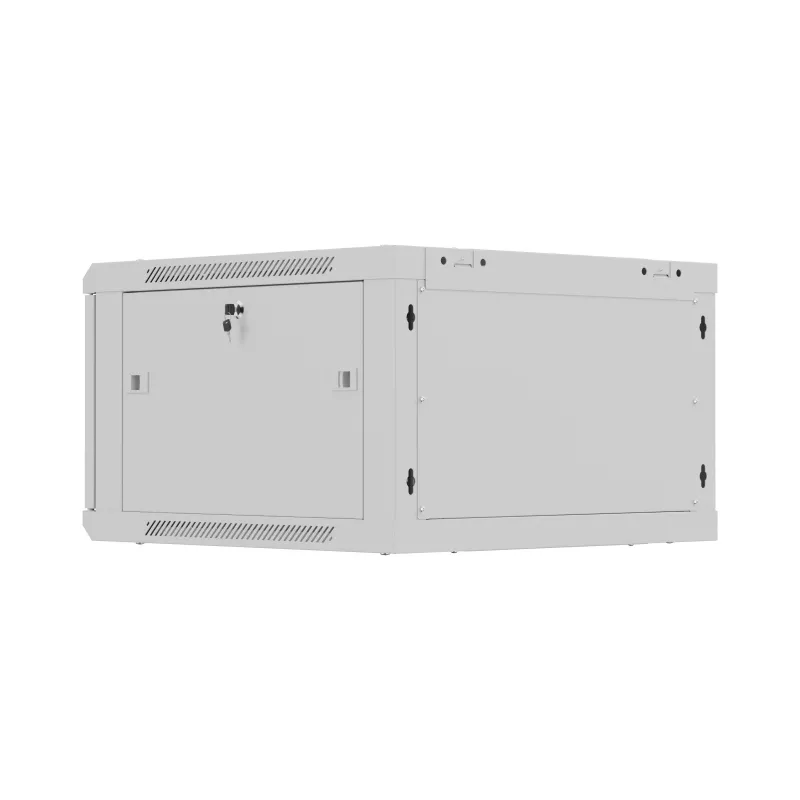 Rackkast 19 inch 6U 600x600 grijs geperforeerd