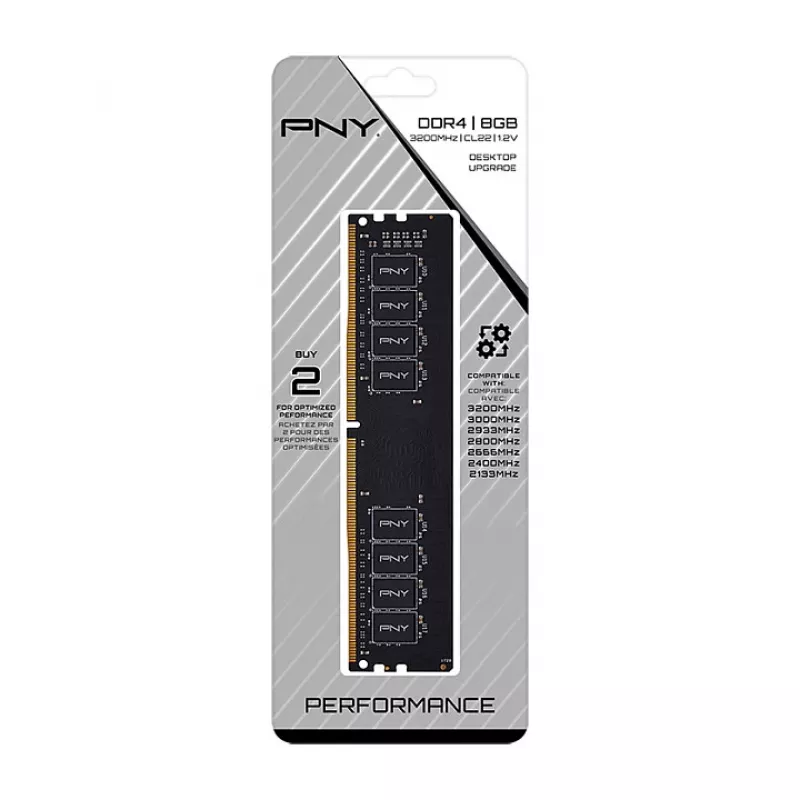 PNY MD8GSD43200-TB - 8 GB - 1 x 8 GB - DDR4 - 3200 MHz - 288-pins DIMM