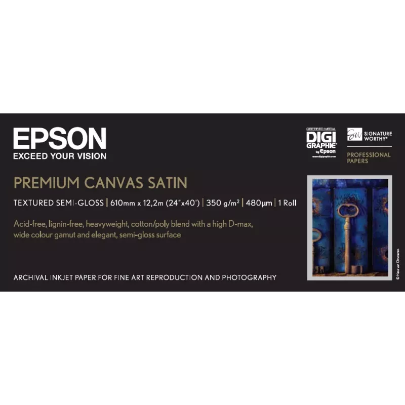 Epson Premium Canvas Satin, 24 inch x 12,2 m, 350 g/m²