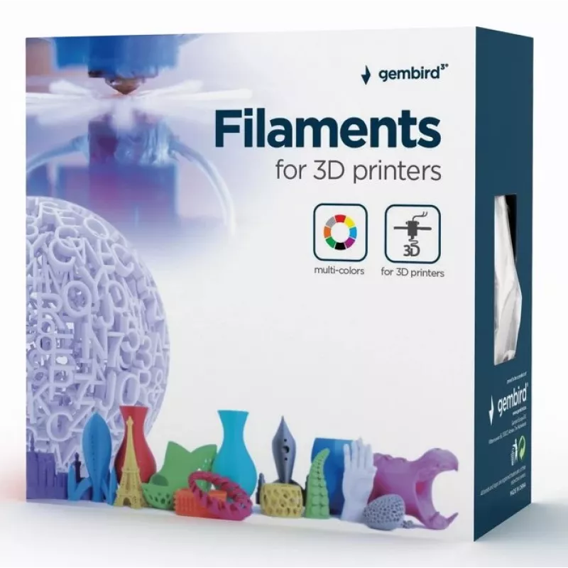 Gembird ABS-filament 1,75 mm, 1 kg, zwart