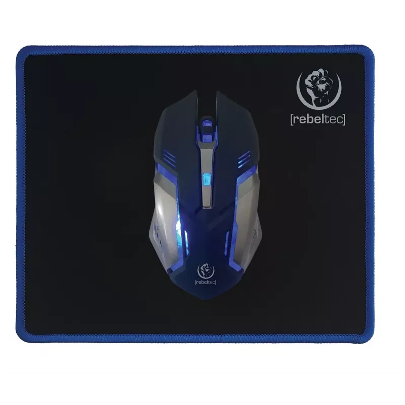 Toetsenbord muis inclusief Rebeltec SHERMAN gaming USB QZERTY Engels zwart