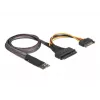 DeLOCK M.2 Key M naar U.2 SFF-8639 NVMe-adapter met 50 cm kabel