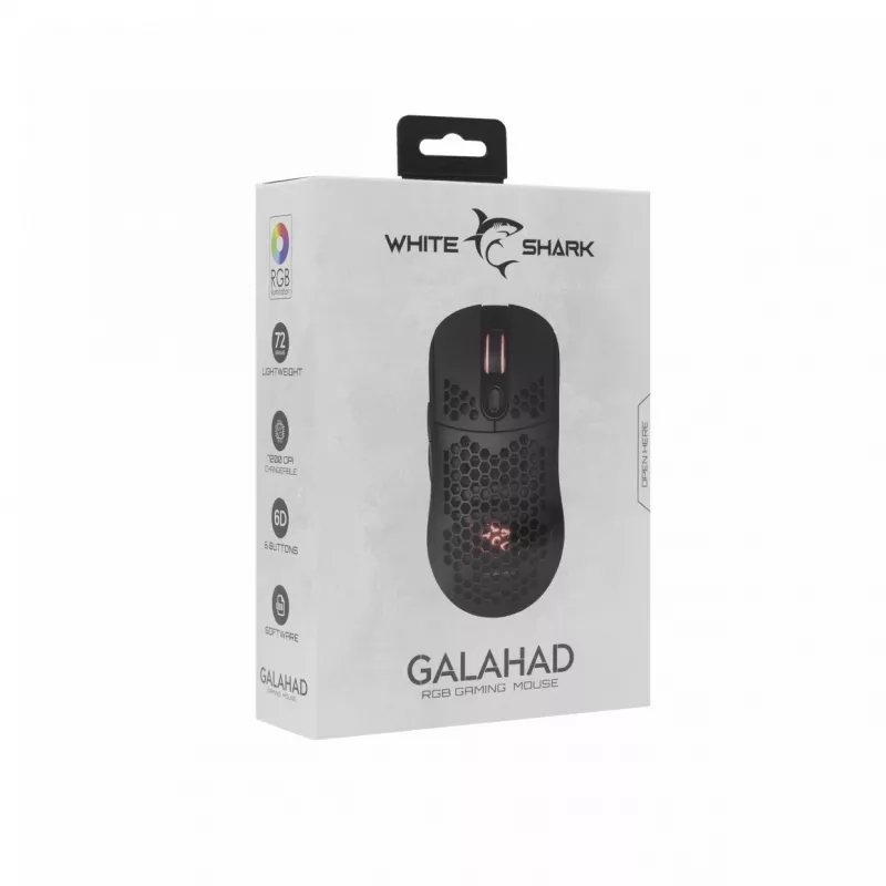 White Shark GM-5007 GALAHAD-B gaming-muis zwart