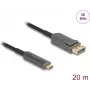 Actieve optische kabel DELOCK USB-C naar DisplayPort 20 m, model 81607