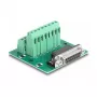 DeLOCK D-Sub 15-polig bus naar klemmenstrook voor DIN-rail 58 mm x 61 mm x 30 mm