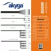 Akyga AK-C2-600 Classic 600 W ATX-voeding, semi-modulair, actieve PFC, 120-mm ventilator