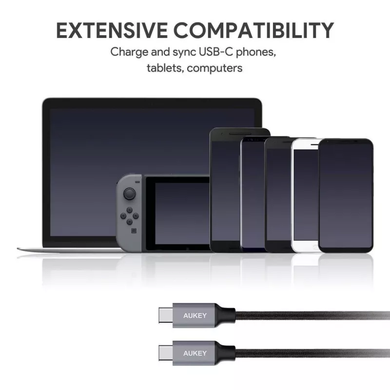 CB-CD6 Ultrafast Braided Quick Charge USB-C naar USB-C 2 m