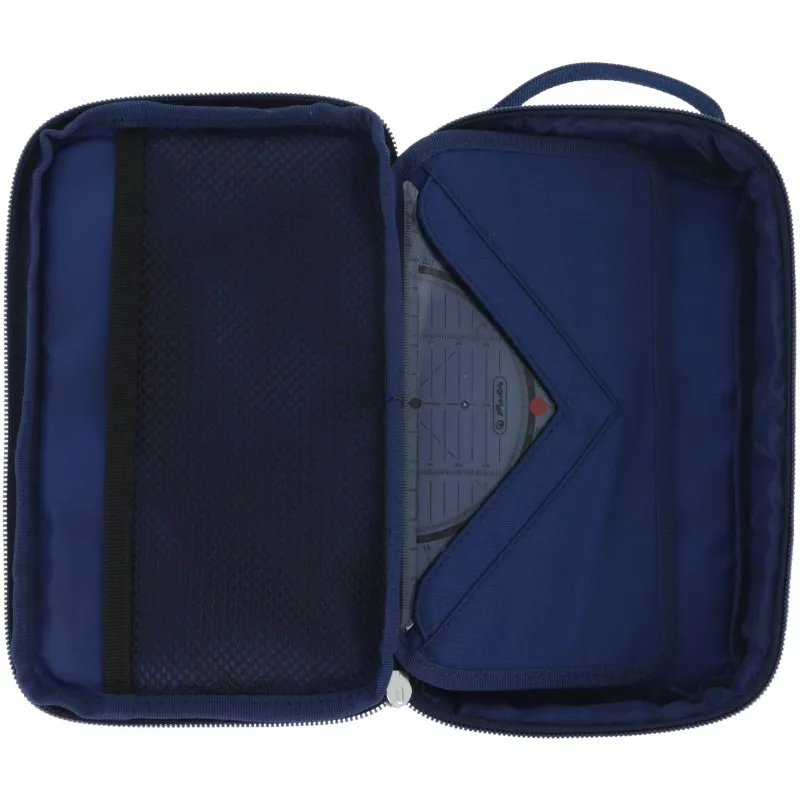 Pennenzak Herlitz 2 Go CamoBlue polyester blauw 210x130x60mm