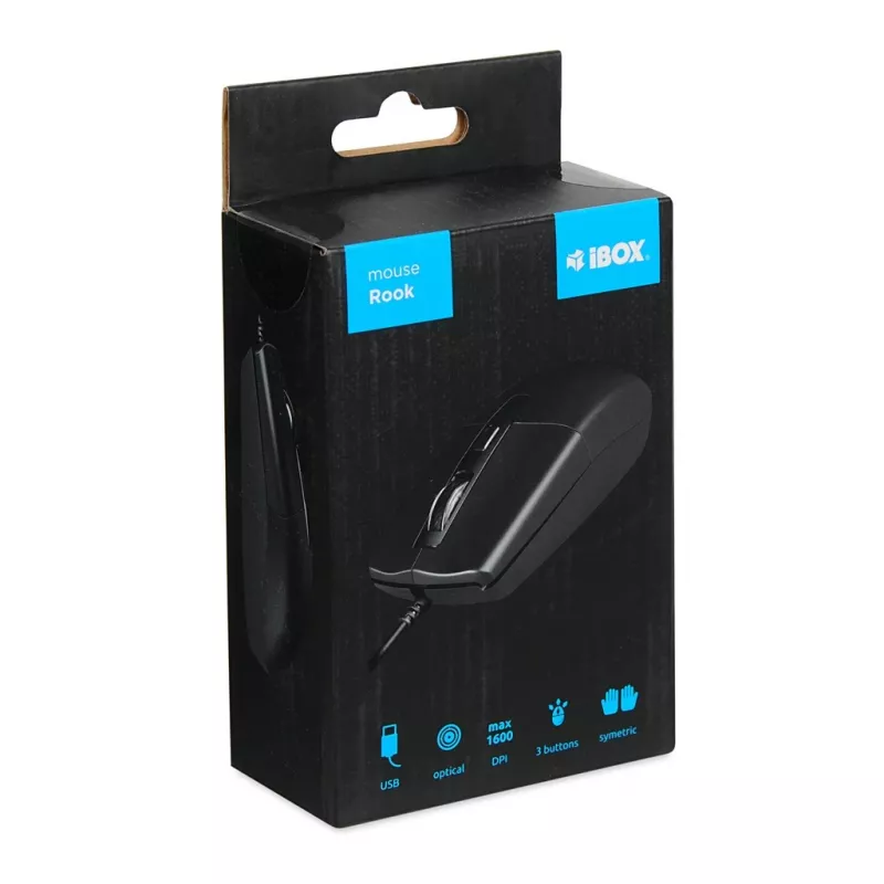 IBox IMOF010 muis universeel dubbelhandig USB Type-A optisch 1600 DPI