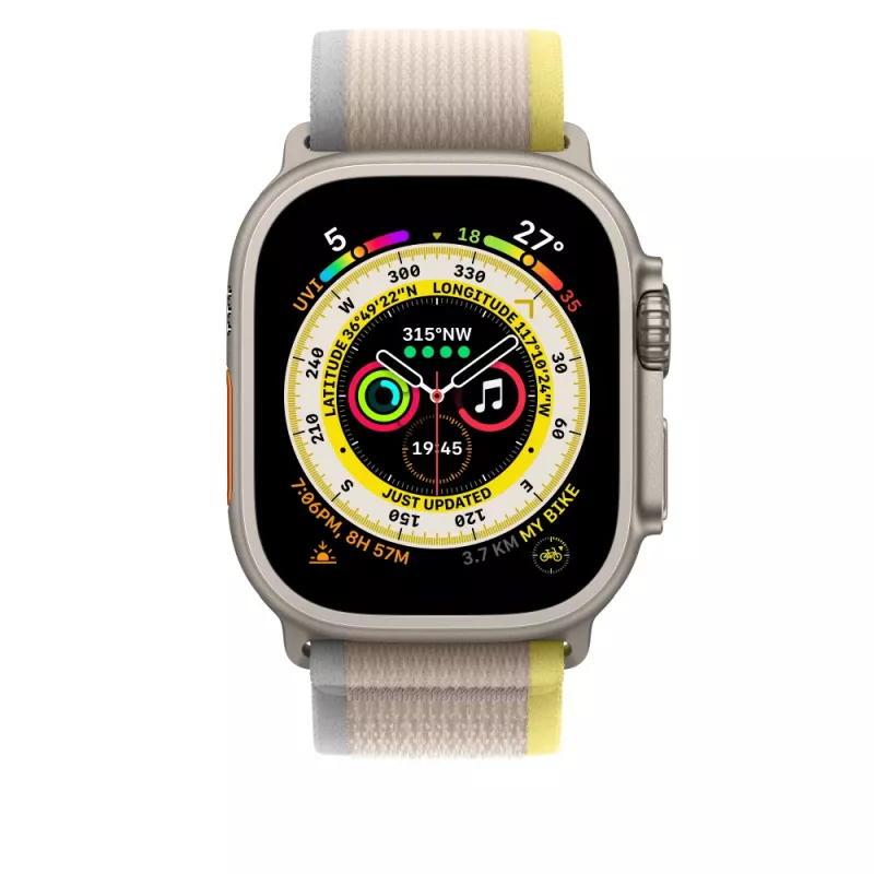 Band Apple MQEG3ZM/A beige geel nylon smartwatch 130-180 mm