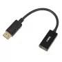 DisplayPort-naar-HDMI-kabeladapter IBOX iadp4k — DisplayPort (stekker) naar HDMI (bus), rechte stekker, 4K-ondersteuning, zilver