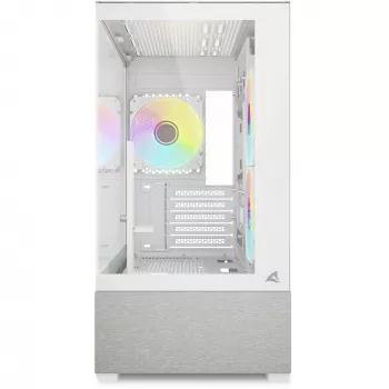 Sharkoon MK7 ARGB mATX behuizing 2xglas wit