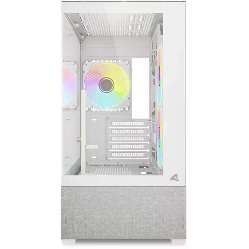 Sharkoon MK7 ARGB mATX behuizing 2xglas wit