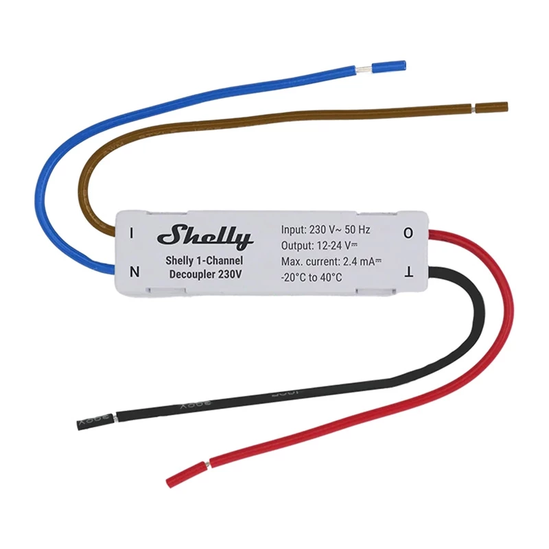 Shelly Decoupler 1-kanaals ontkoppelaar 230V