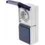 as - Schwabe 62462 opbouwstopcontact IP54 grijs (62462)