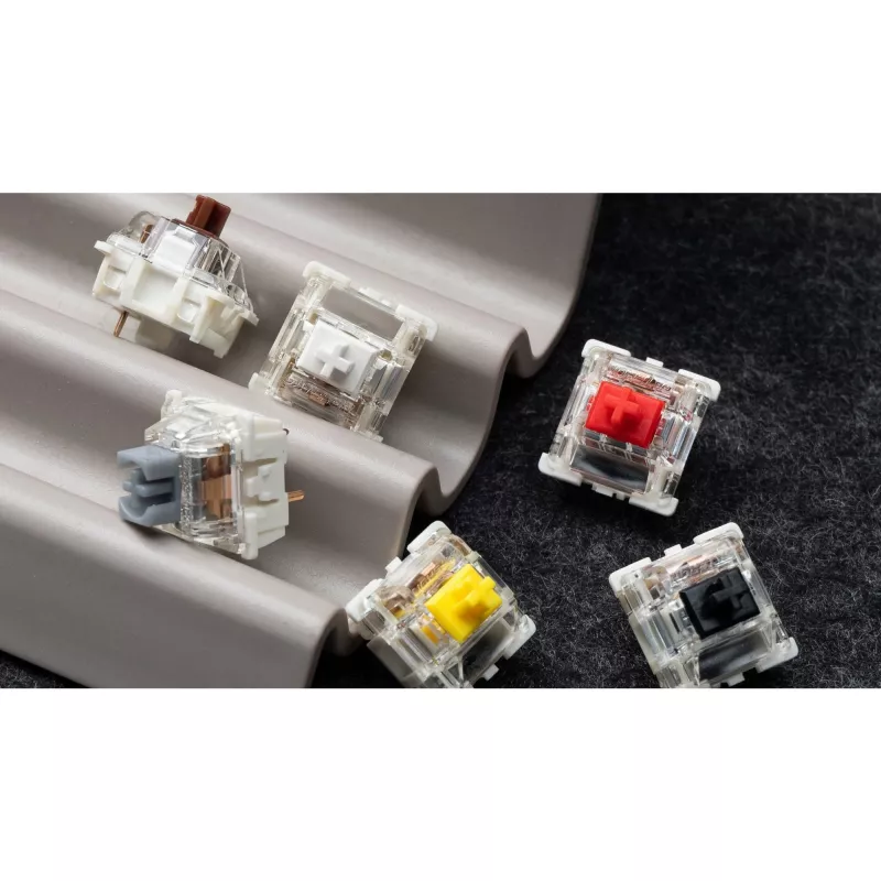 Gateron G Pro 3.0 White switch-set, toetsenschakelaars wit/transparant, 110 stuks
