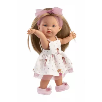 Pop Llorens Valeria 28 cm – realistische kenmerken, zachte lichaam, vinyl hoofd en ledematen