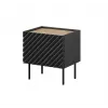 Nachtkastje Cama ONDA 50x40x54 cm zwart MDF/spaanplaat set van 2
