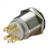 Lamptron vandalismusschakelaar 19mm - Silverline - rood