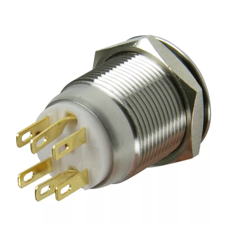 Lamptron vandalismusschakelaar 19mm - Silverline - rood
