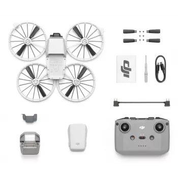 DJI Flip drone met 4 rotoren, 48 MP camera, 3840×2160 video, 3110 mAh accu, zwart/wit