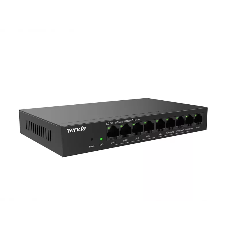 Bekabelde router Tenda G0-8G-PoE Gigabit Ethernet zwart