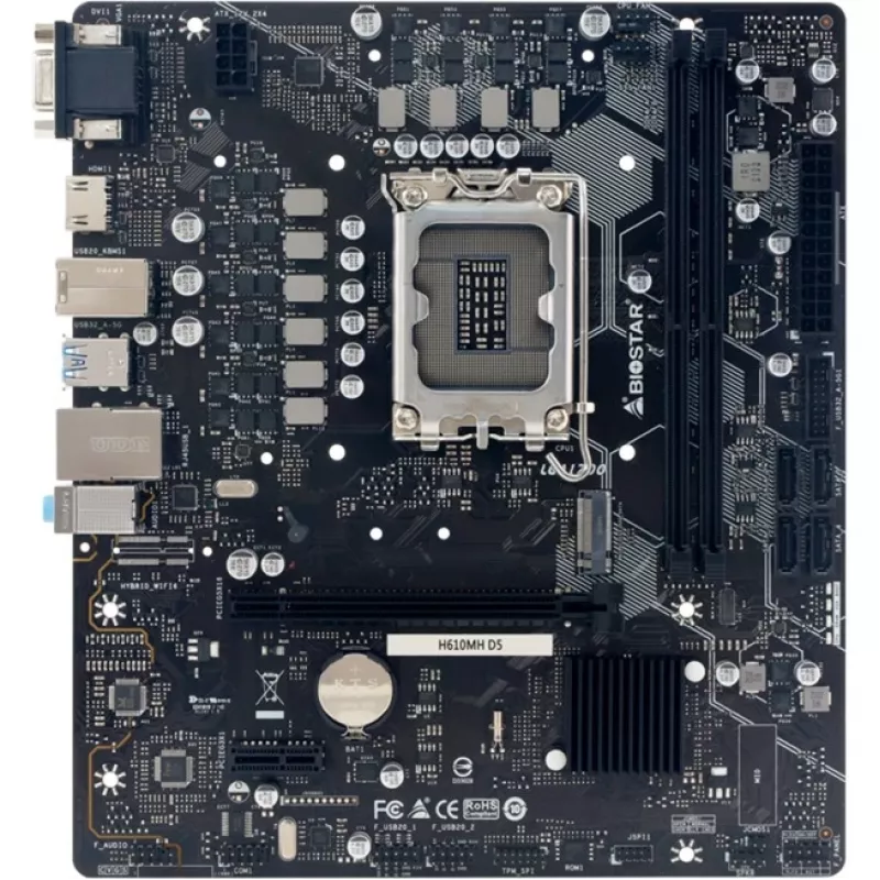 BIOSTAR H610MHD5 DDR5 Micro-ATX moederbord
