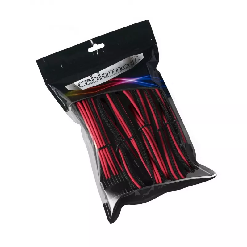 CableMod PRO ModMesh CM-PCAB-BKIT-NKKR-3PK-R verlengkabelset, zwart/rood