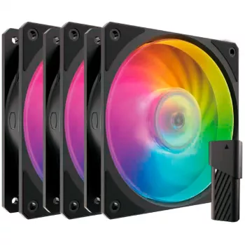 Set met 3 COOLER MASTER-VENTILATOREN Mobius 120P ARGB