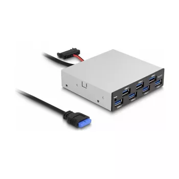 DeLOCK 64207 USB-hub 5000 Mbit/s zwart grijs