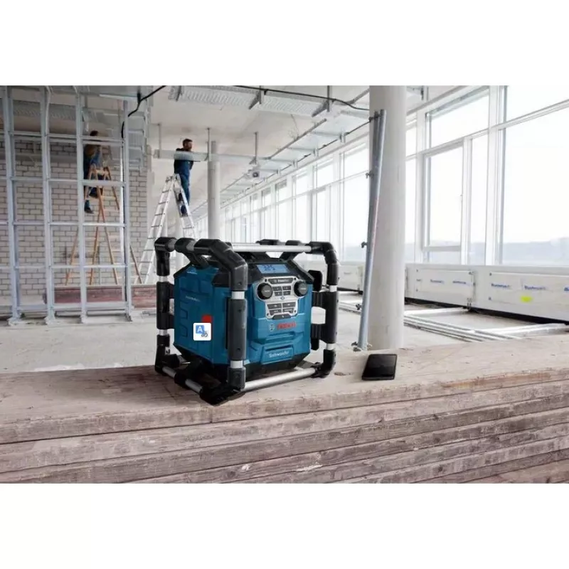 Bosch GPB 18V-5 C Professional draagbare digitale radio aluminium, zwart, blauw