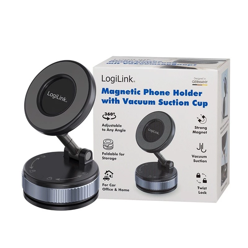 Magnetische smartphonehouder met vacuümzuignap