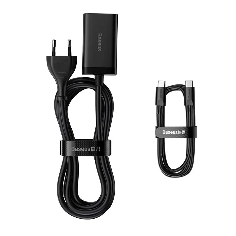 Oplader Baseus GaN3 Pro mobiele telefoon tablet zwart AC binnen 15V 3A