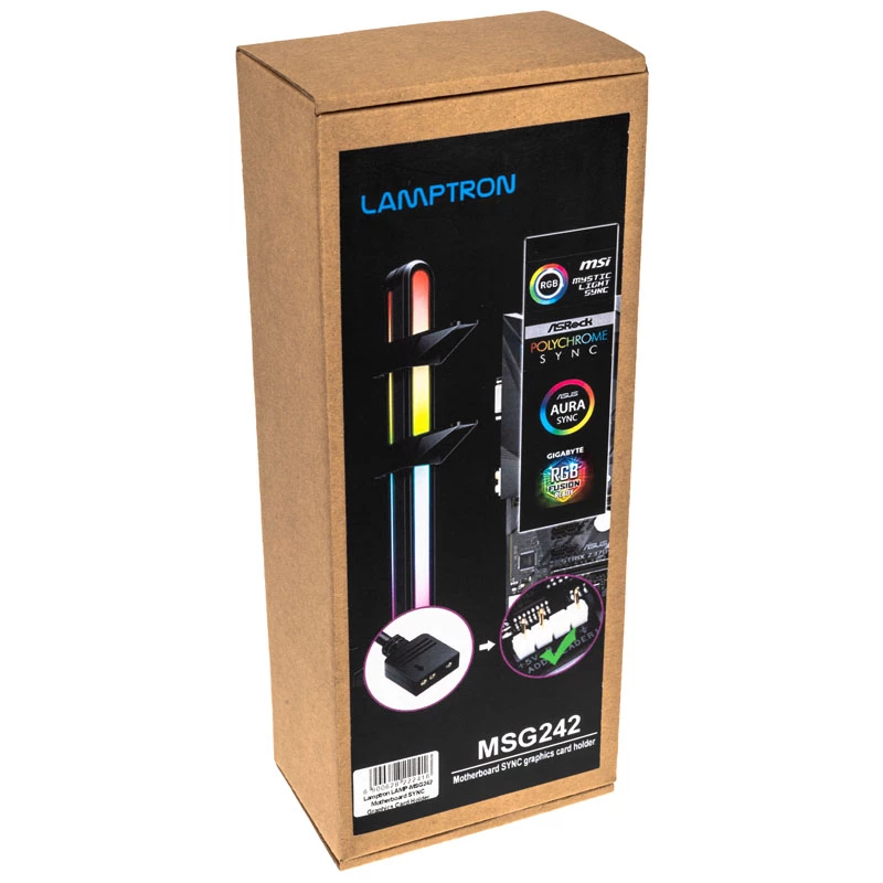 GPU-steun Lamptron GPU houder ARGB — zwart