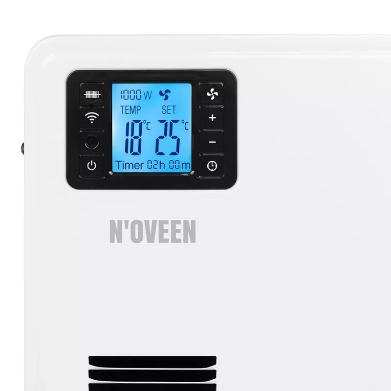 Elektrische convectorverwarming NOVEEN NOVEENCH9099, 2300 W, 3 vermogensstanden, Tuya WiFi smart, LCD, timer, vloeropstelling