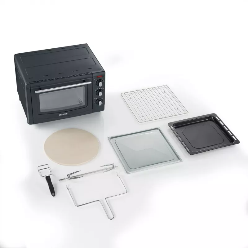Mini-oven Severin TO 2068 20L 1500W zwart grill
