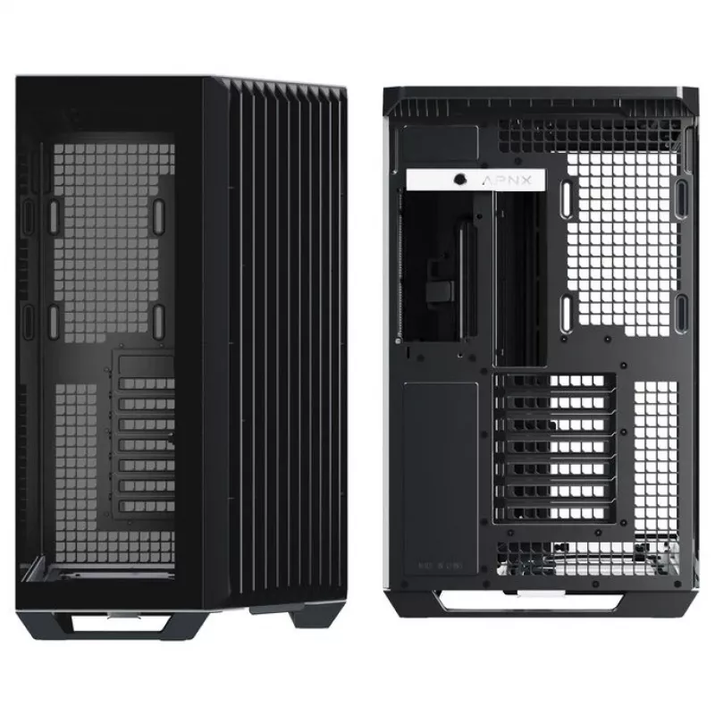 PC-behuizing APNX V1, miditower, ATX, zwart/wit