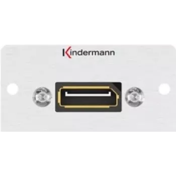 Kindermann Konnect 50 alu - modulair faceplate-snap-in - DisplayPort